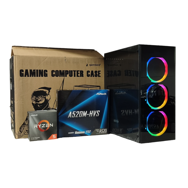 Ryzen 5 5500 RTX 2060 super 8GB RAM 16GB 512GB SSD + 500GB HDD 1 Ryzen 5 5500 RTX 2060 super 8GB RAM 16GB 512GB SSD + 500GB HDD